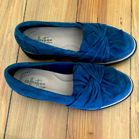 Clark’s Sharon Dasher Suede Slip-on Loafers - Picture 1 of 5